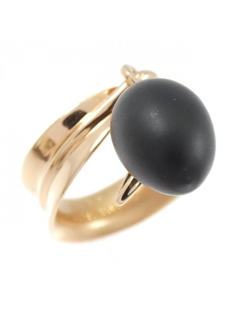 Hermes Obsidian Ring Gold